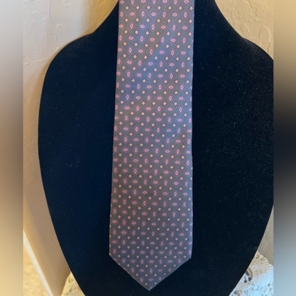 Gino Pompeii Mens Necktie 100% Silk Multi-Color Tie